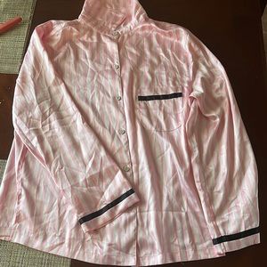 White pink striped Victoria secret shirt